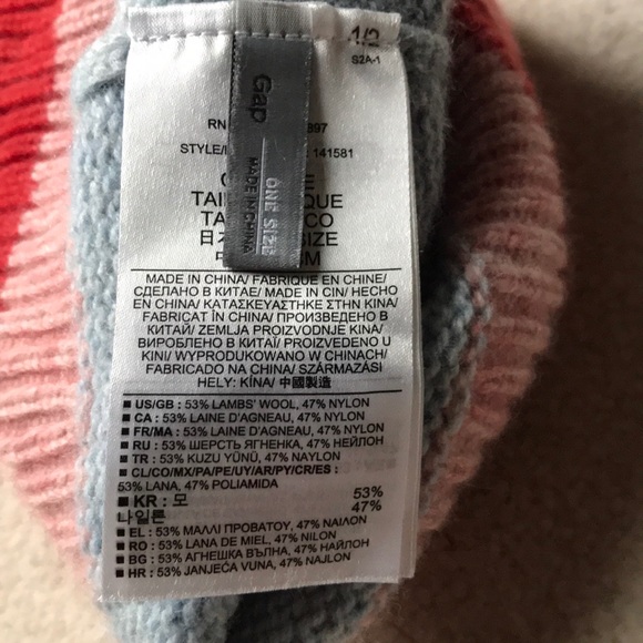 Gap crazy stripe knit bobble hat - Picture 3 of 5